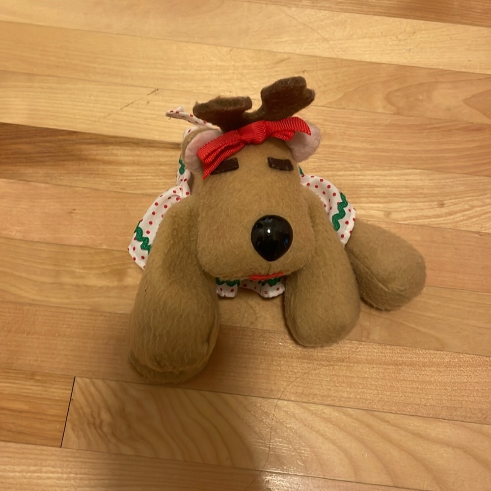 Vintage 1984 Hallmark Rhonda Reindeer Stuffed Animal Christmas Collectible